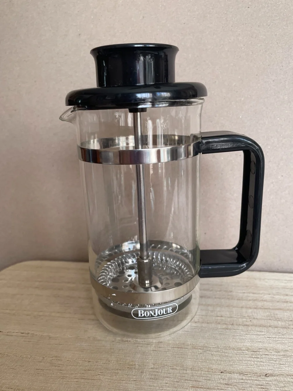 BonJour 12 oz coffee press, makes one perfect mug, can also be used with loose